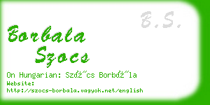 borbala szocs business card